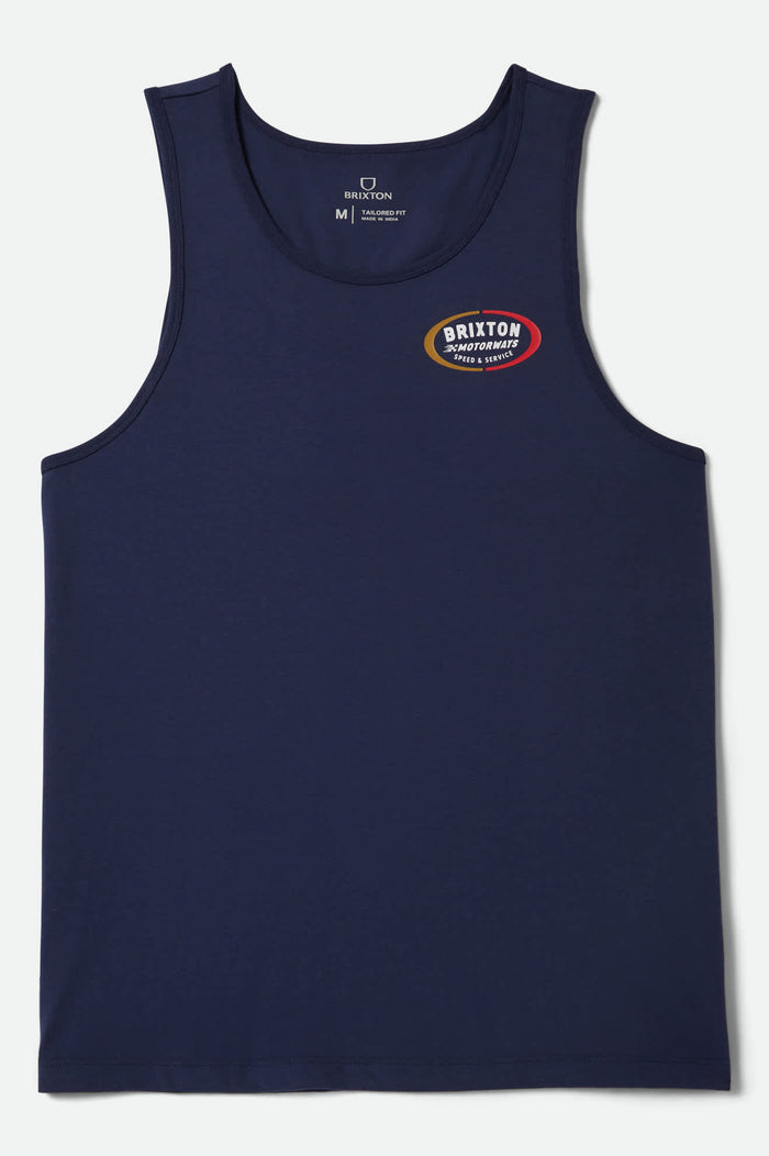 Men's Rhett Tank Top in the color Washed Navy - Front Product View