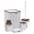 Okyanus bathroom set Acrylic white front view