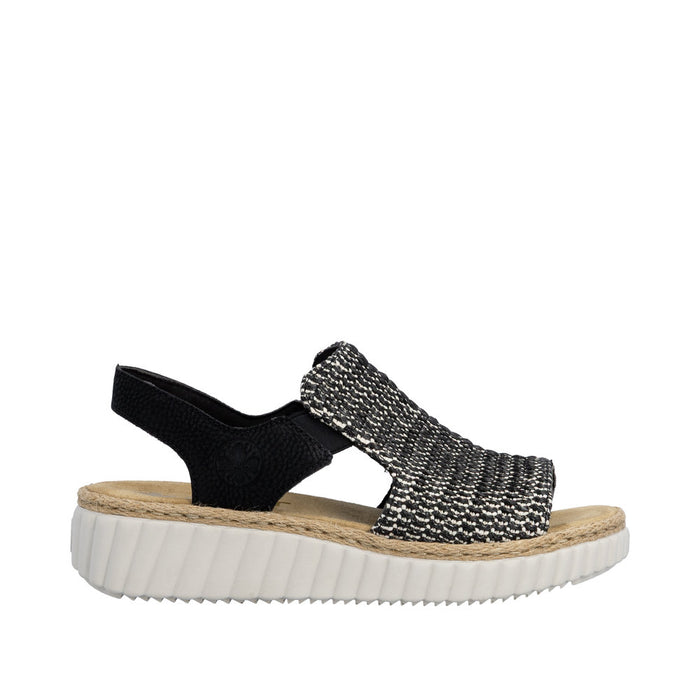 Rieker 69276-00 Rachel Black Sandals