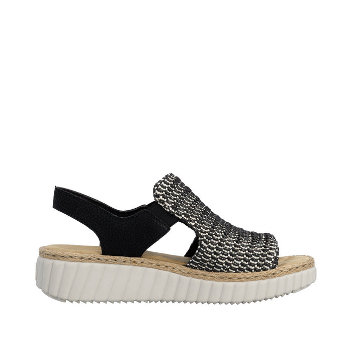 Rieker 69276-00 Rachel Black Sandals