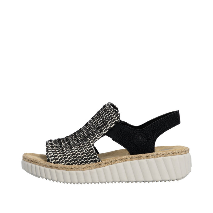 Rieker 69276-00 Rachel Black Sandals