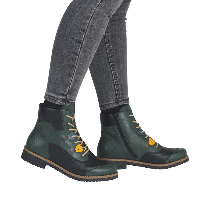 Rieker 73510-90 Peacock/Schwarz Boots