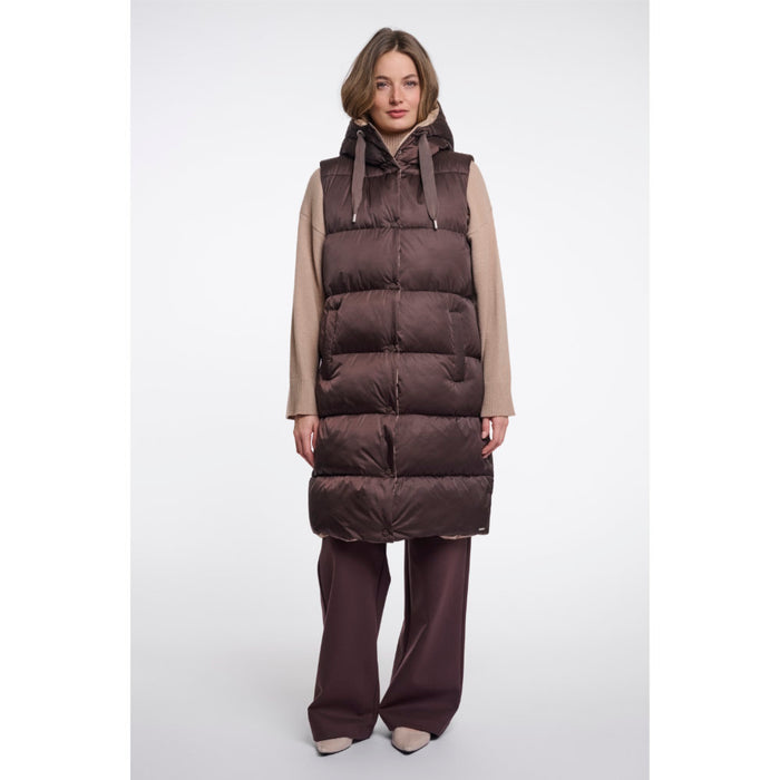 Rino & Pelle Logan.7002612 Peated And Light Toast Long Waistcoat