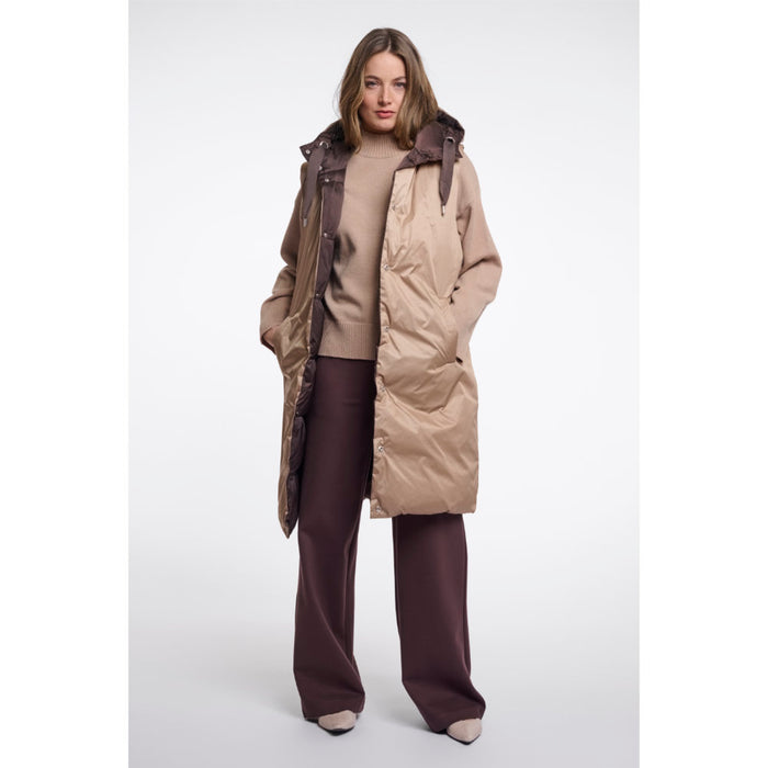 Rino & Pelle Logan.7002612 Peated And Light Toast Long Waistcoat