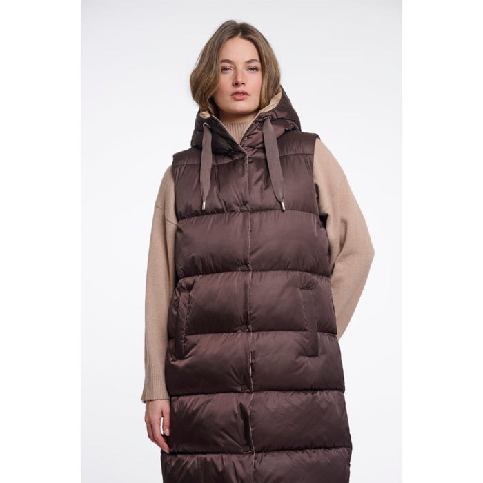 Rino & Pelle Logan.7002612 Peated And Light Toast Long Waistcoat
