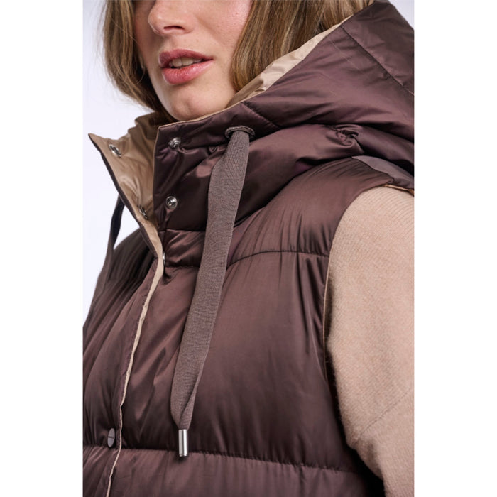 Rino & Pelle Logan.7002612 Peated And Light Toast Long Waistcoat