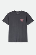 Men's Rockton Standard T-Shirt in the color Black Worn Wash - Front Product Laydown Image