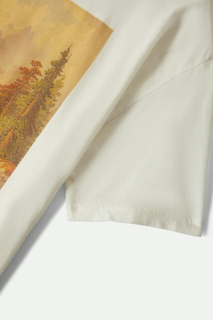 Women's Rocky Mountain Oversized Boyfriend T-Shirt in the color Off White - Additional Laydown image