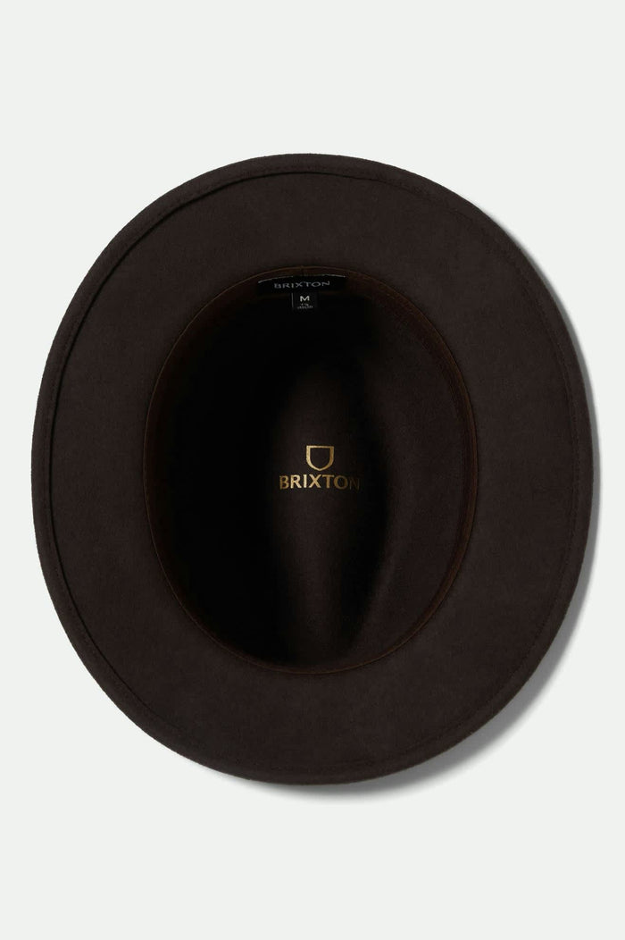 Unisex Roma Fedora in the color Chocolate/Bronze - Additional Laydown image