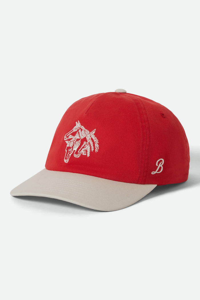 Women's Round Up Adjustable Hat in the color Washed Adrenaline Rush/Whitecap - Front Product View