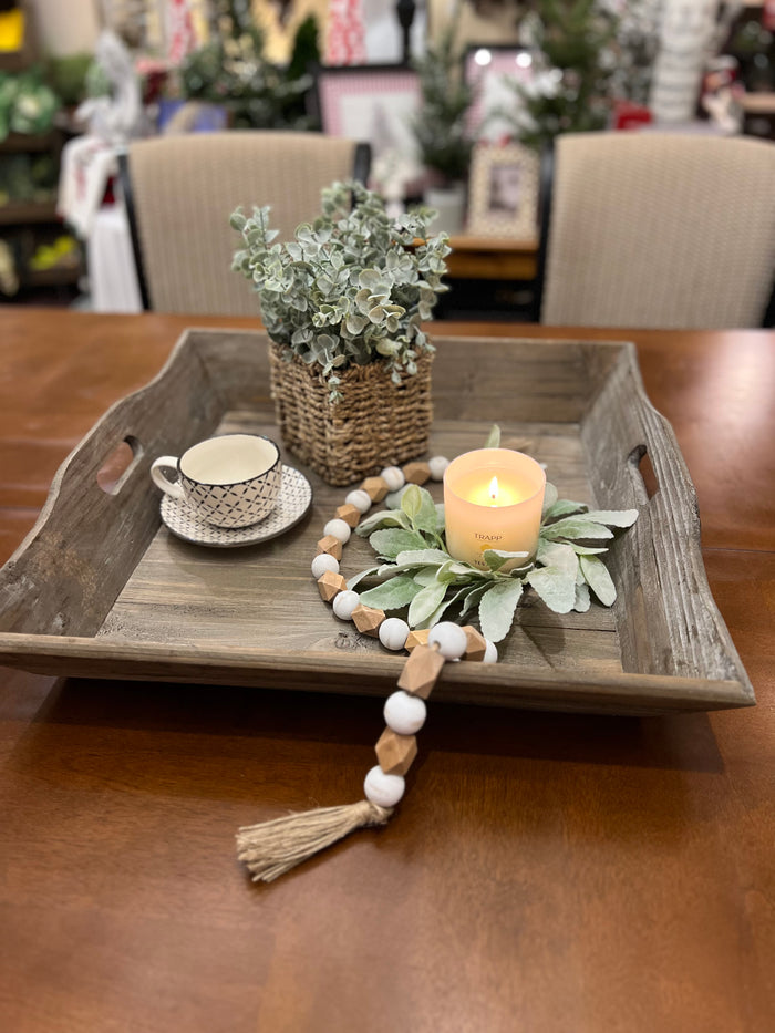 Rustic Distressed Farmhouse Tray with Handles