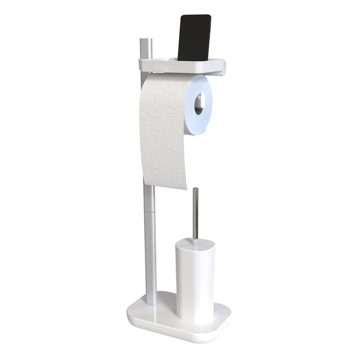 Primanova bathroom set Hard plastic white front view