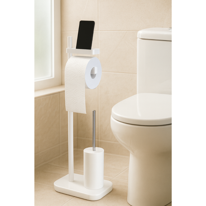 Primanova bathroom set contents and components flat lay