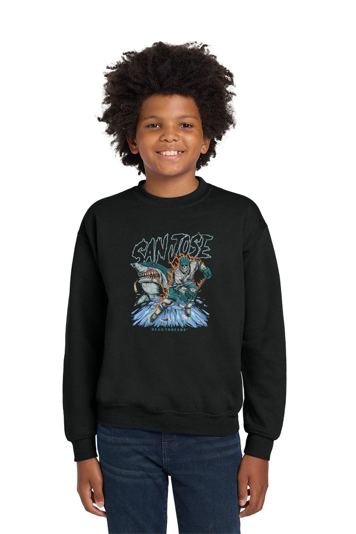SAN JOSE HOCKEY KIDS CREWNECK SWEATSHIRT – Kids clothes – Dead Threads Apparel