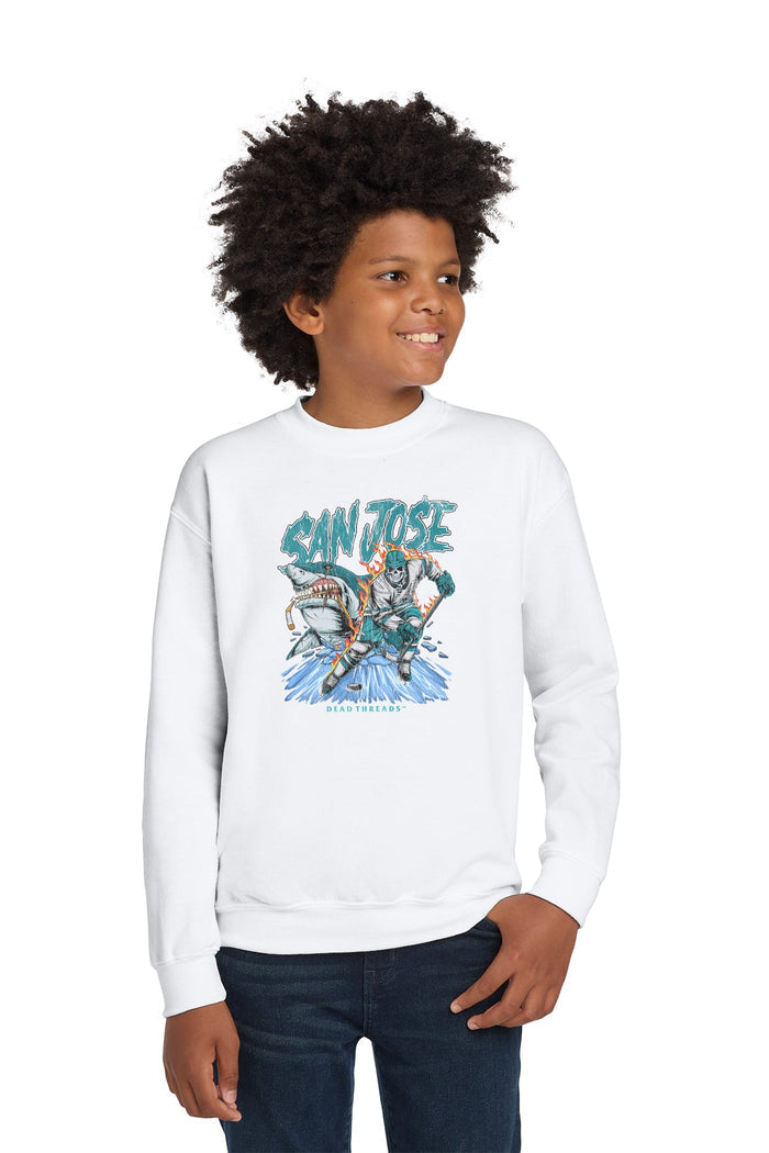 SAN JOSE HOCKEY KIDS CREWNECK SWEATSHIRT – Kids clothes – Dead Threads Apparel