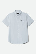 Men's Sanford Oxford Woven in the color Dusty Blue - Front Product Laydown Image