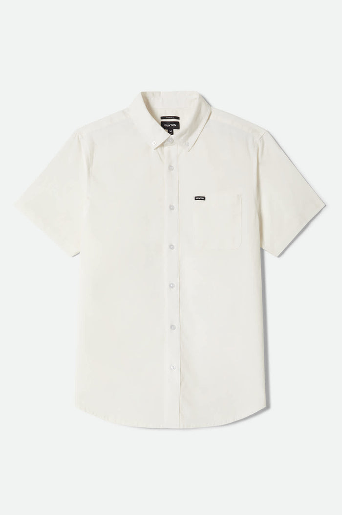 Men's Sanford Oxford Woven in the color Off White - Front Product Laydown Image