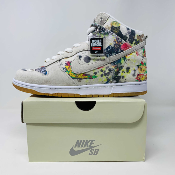 Nike SB Dunk High Supreme Rammellzee 2023 brand new sneakers with hang tag and black laces in good box condition