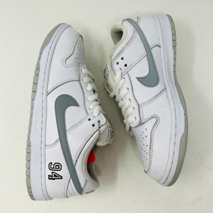 Nike SB Dunk Low Supreme 94 White Metallic Silver