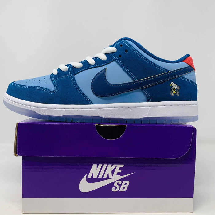 Nike SB Dunk Low "Why So Sad?" 2022 sneaker with extra blue laces and good box condition