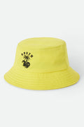 Unisex Serpent Packable Bucket Hat in the color Celestial Yellow - Front Product Laydown Image