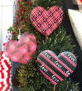 Set of 3 Valentines Day: Metal Hearts
