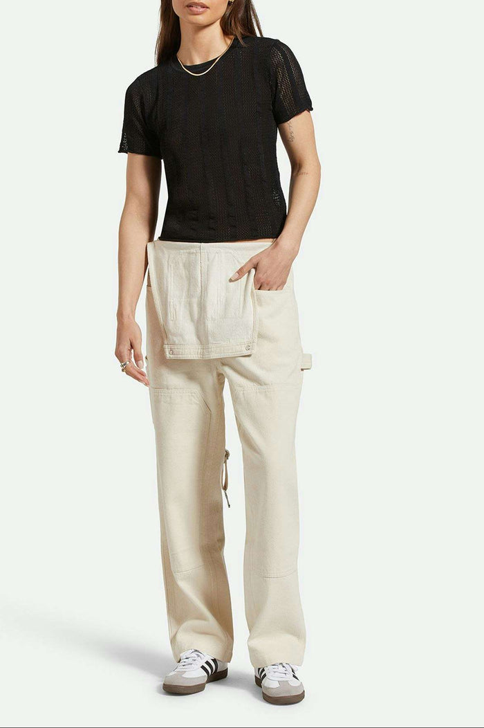 Women's Lifestyle 1 | Sheer S/S Knit Top - Black