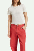 Women's Front Fit | Sheer S/S Knit Top - Off White