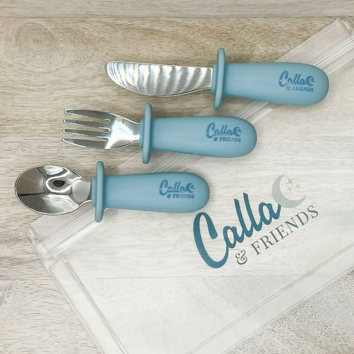 Silicone & Stainless Steel Toddler Utensil Sets
