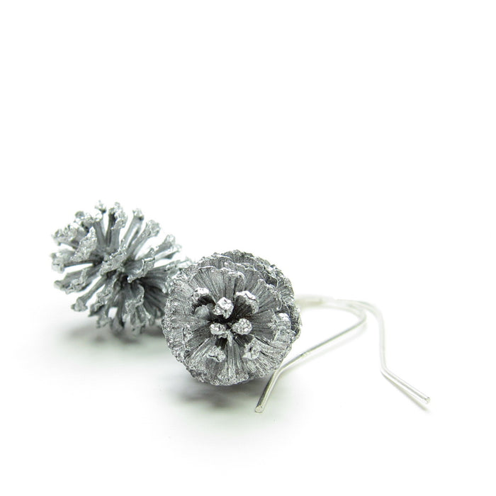 Real miniature pine cone earrings