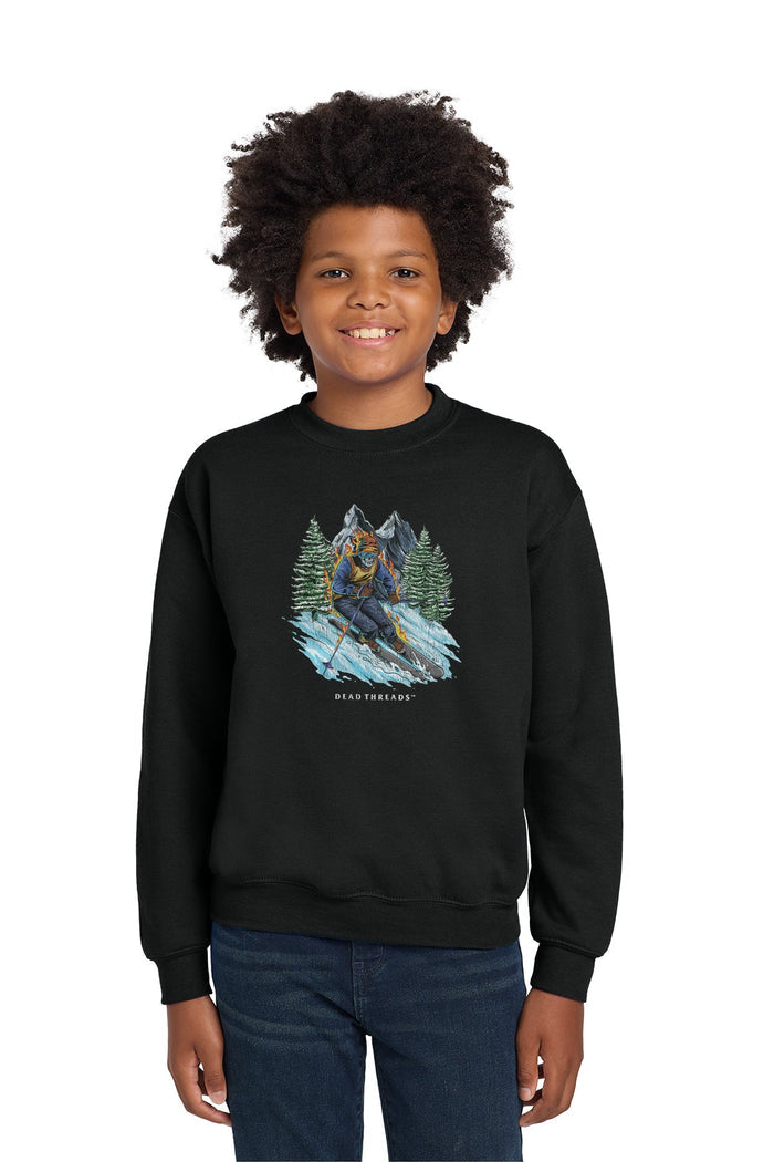 SKIING KIDS CREWNECK SWEATSHIRT – Kids clothes – Dead Threads Apparel