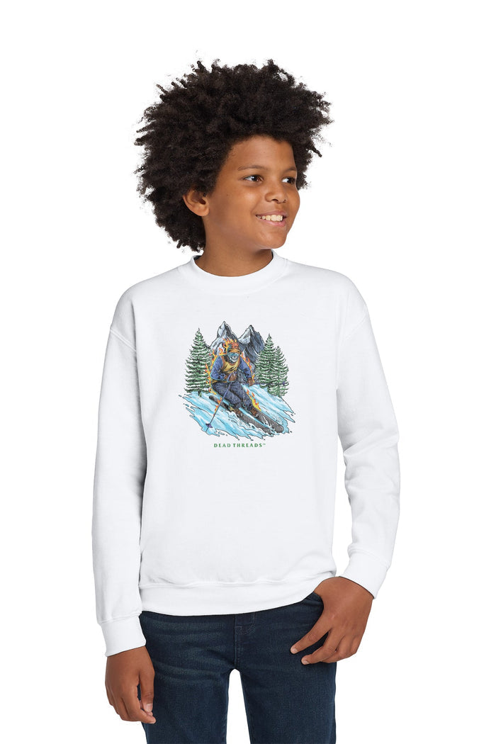 SKIING KIDS CREWNECK SWEATSHIRT – Kids clothes – Dead Threads Apparel