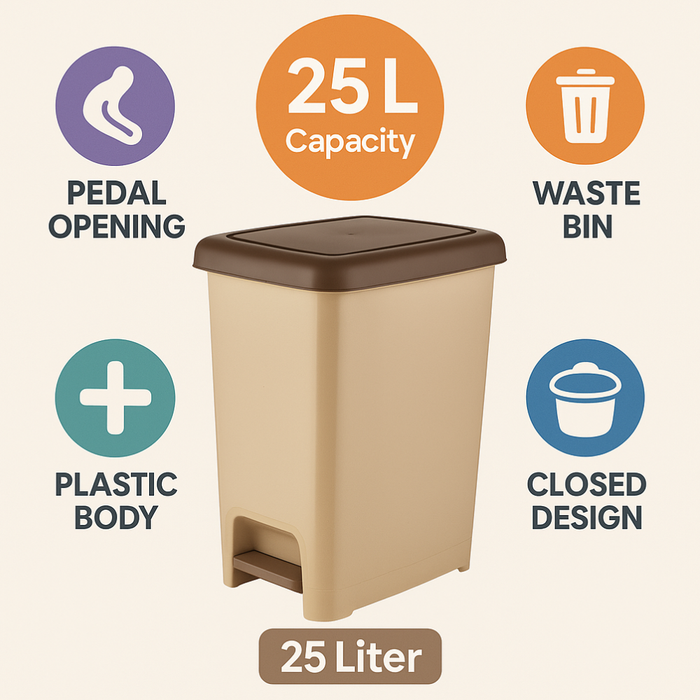 Pedal Trash Bin Plastic Dunya