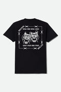 Smile Always Short Sleeve T-Shirt - Black Worn Wash