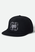 Unisex Smile Always Snapback in the color Black - Front Product View