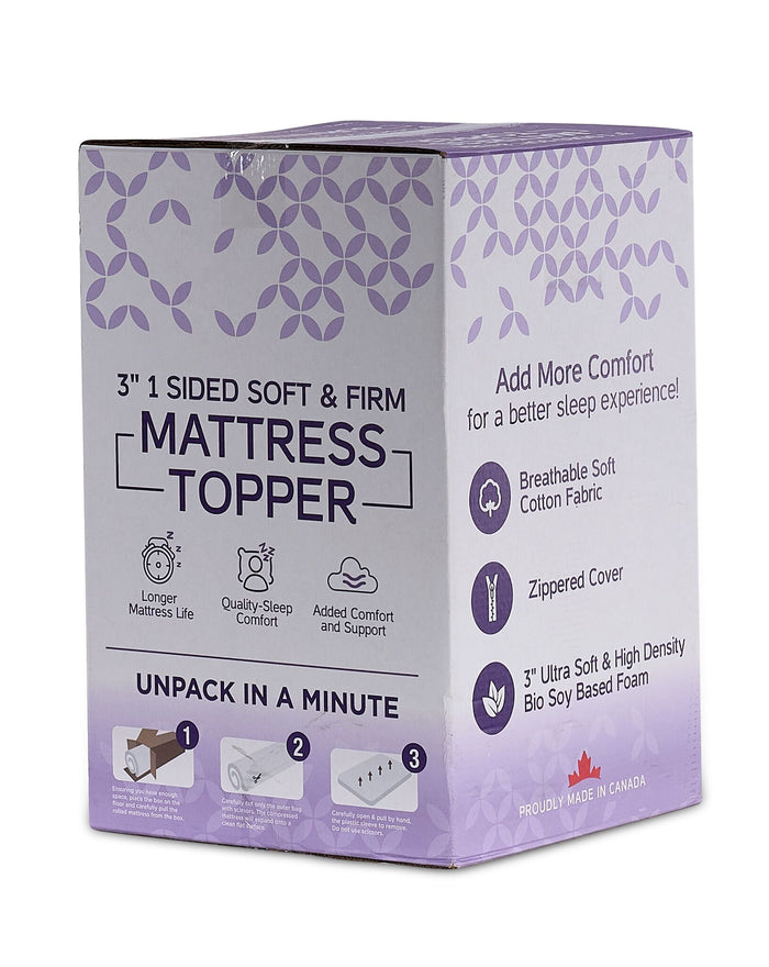 So Sleepy One-Sided Topper box packaging