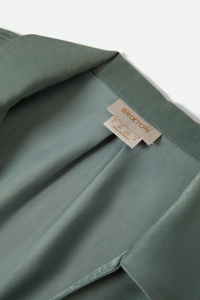 Women's Soho Silky Top in the color Blue Green Shine - Additional Laydown image