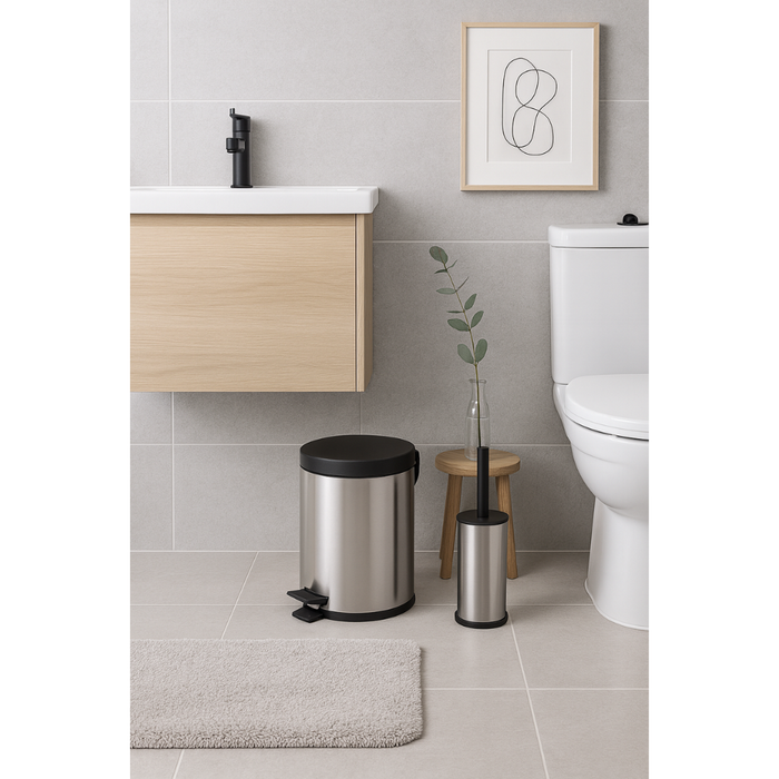 Bathroom Accessories Set 5 Liters Stainless Steel Primostore color variants