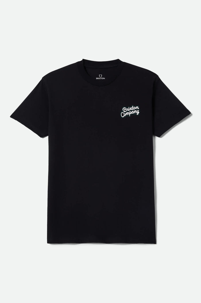 Men's Stay Awhile Short Sleeve Shirt in the color Black - Front Product View