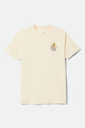 Men's Steady Standard T-Shirt in the color Cream - Front Product Laydown Image