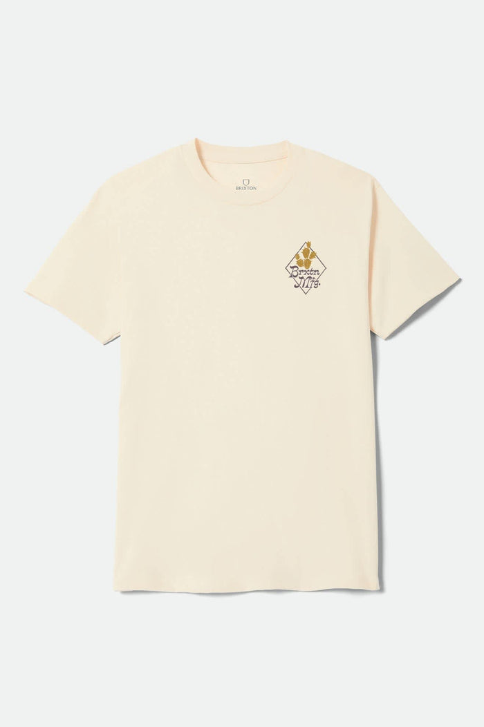 Men's Steady Standard T-Shirt in the color Cream - Front Product Laydown Image