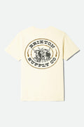 Steele Short Sleeve Standard T-Shirt - Cream