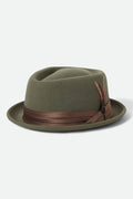 Unisex Stout Pork Pie in the color Olive Surplus/Bronze - Front Product View