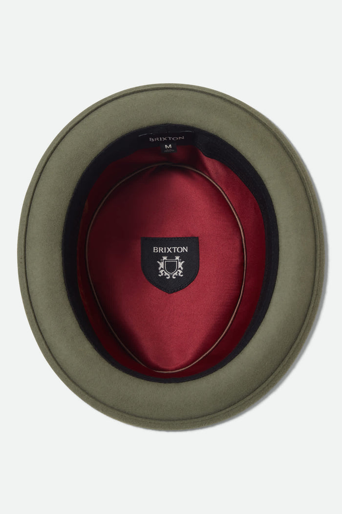 Unisex Stout Pork Pie in the color Olive Surplus/Bronze - Additional Laydown image
