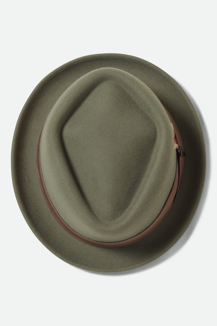 Unisex Stout Pork Pie in the color Olive Surplus/Bronze - Additional Laydown image