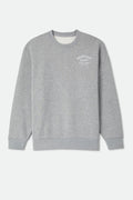 Men's Straton Crew in the color Heather Grey - Front Product Laydown Image
