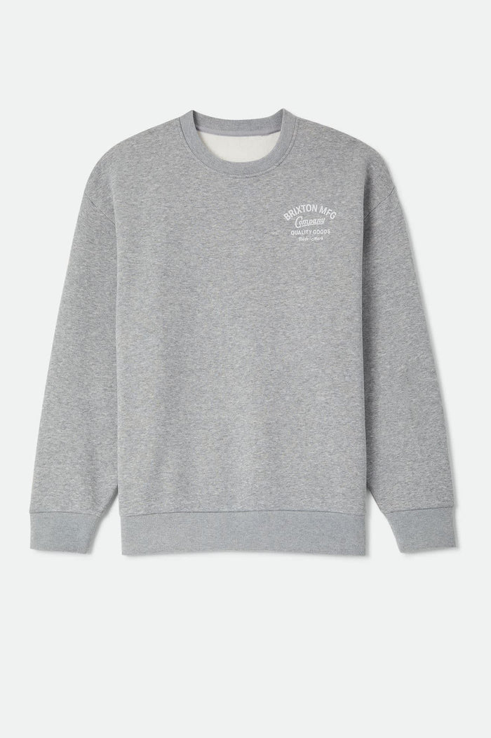 Men's Straton Crew in the color Heather Grey - Front Product Laydown Image