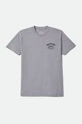 Men's Straton Standard T-Shirt in the color Heather Grey - Front Product Laydown Image