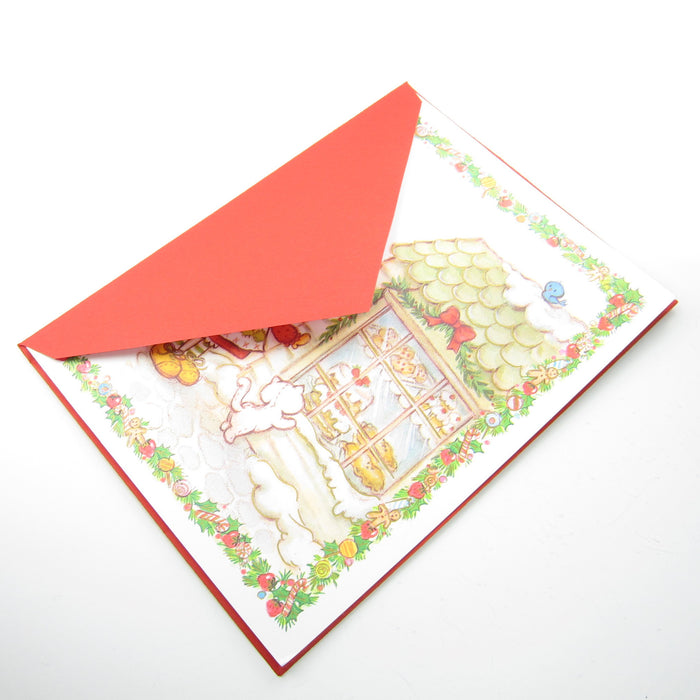 Strawberry Shortcake Christmas card with red envelope