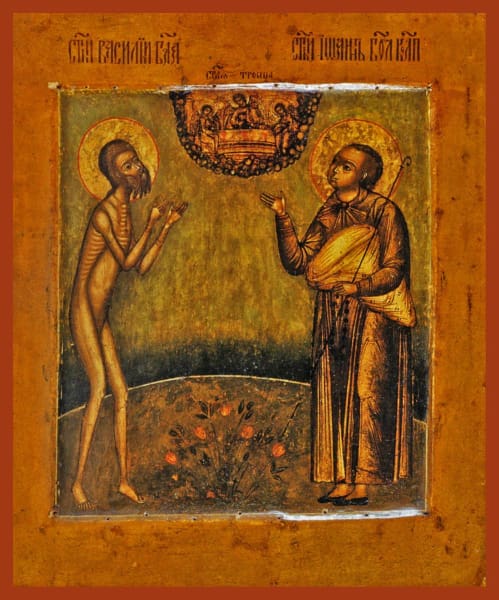 Sts. Basil And John The Fools For Christ - Icons